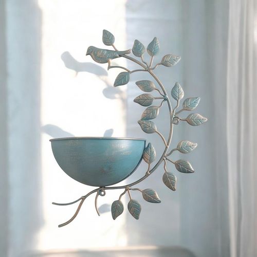 Charming 42CM Blue Metal Planter - Perfect for Your Garden Oasis! - plants - express.com