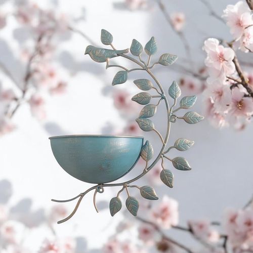 Charming 42CM Blue Metal Planter - Perfect for Your Garden Oasis! - plants - express.com
