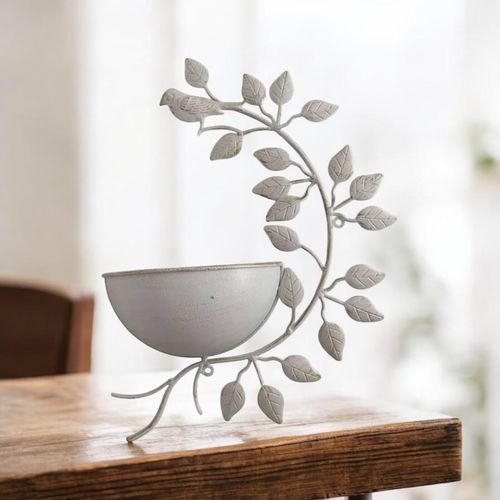 Charming 42CM Cream Metal Garden Planter - Add Whimsy to Your Green Space! - plants - express.com