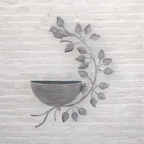 Charming 42CM Grey Metal Garden Planter - Add Quirk to Your Greenery! - plants - express.com
