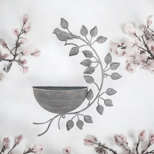 Charming 42CM Grey Metal Garden Planter - Add Quirk to Your Greenery! - plants - express.com