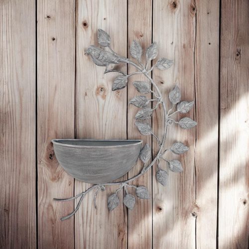 Charming 42CM Grey Metal Garden Planter - Add Quirk to Your Greenery! - plants - express.com