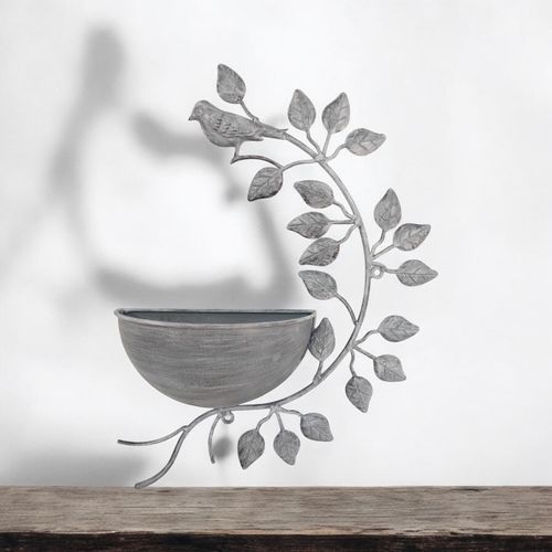 Charming 42CM Grey Metal Garden Planter - Add Quirk to Your Greenery! - plants - express.com