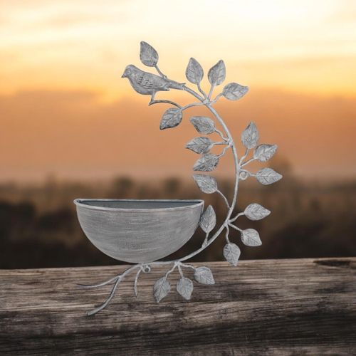 Charming 42CM Grey Metal Garden Planter - Add Quirk to Your Greenery! - plants - express.com