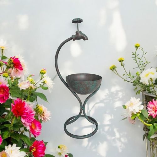 Charming 57CM Green Metal Planter – Perfect for Your Garden Oasis! - plants - express.com