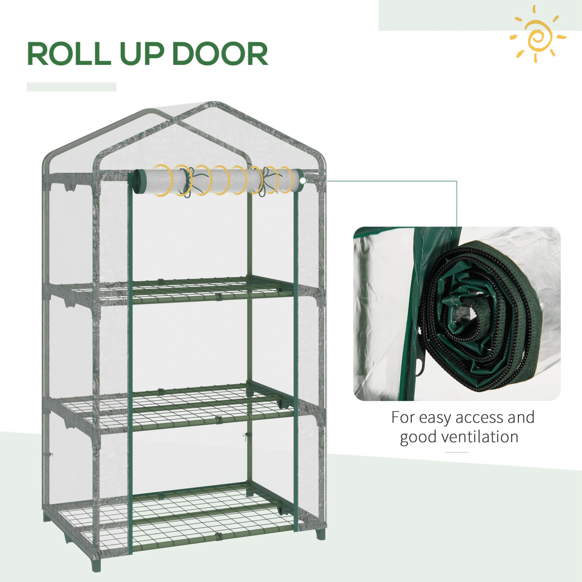 Compact Mini Greenhouse with 3 - Tier Shelves for Space - Saving Plant Care - plants - express.com