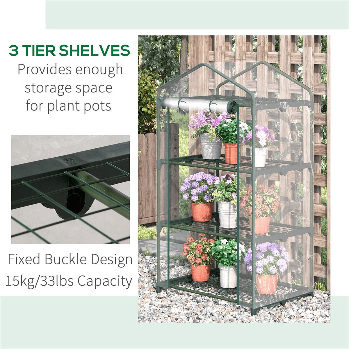 Compact Mini Greenhouse with 3 - Tier Shelves for Space - Saving Plant Care - plants - express.com