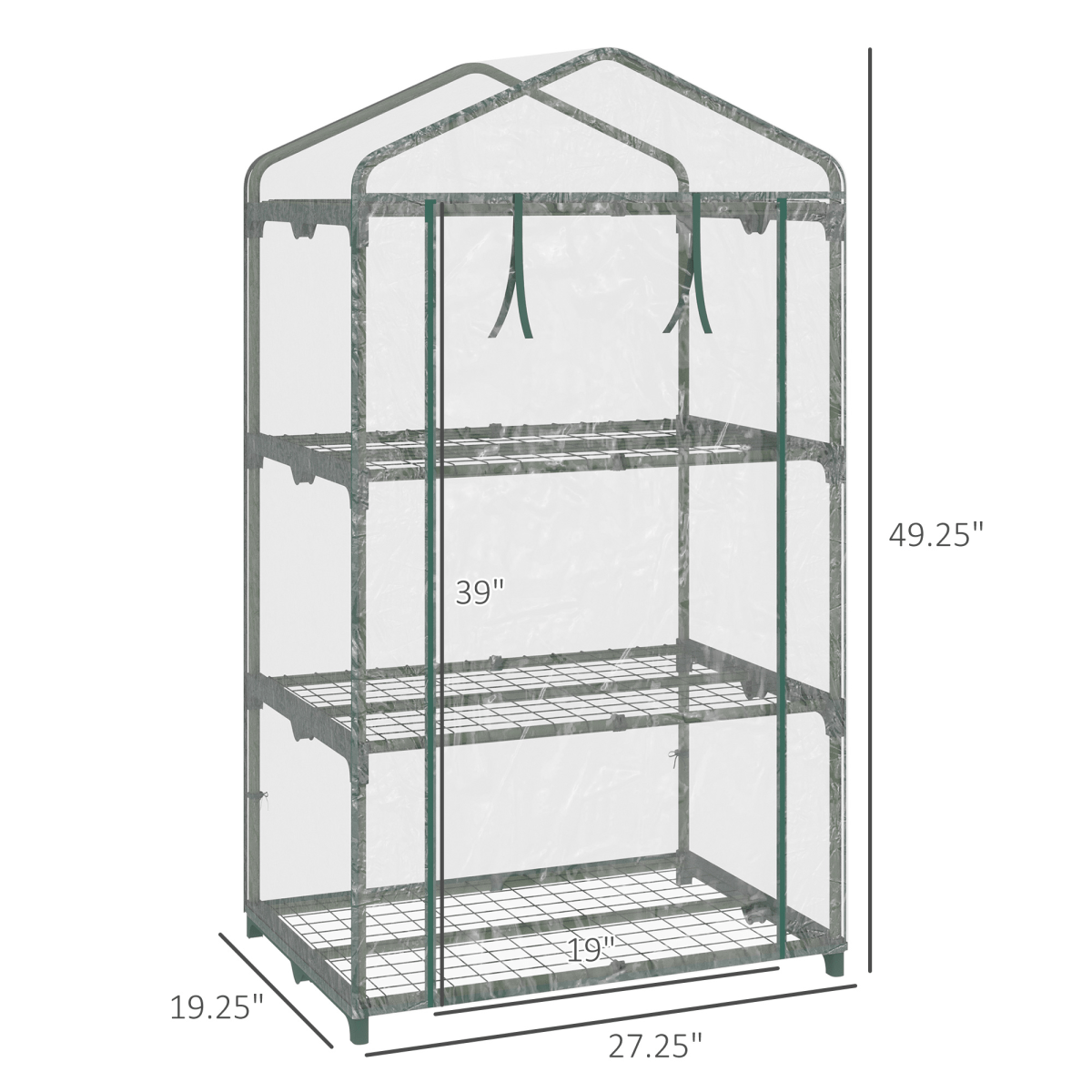 Compact Mini Greenhouse with 3 - Tier Shelves for Space - Saving Plant Care - plants - express.com