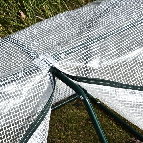 Compact White Mini Greenhouse: Durable PVC Cover & Steel Frame for Small Gardens - plants - express.com