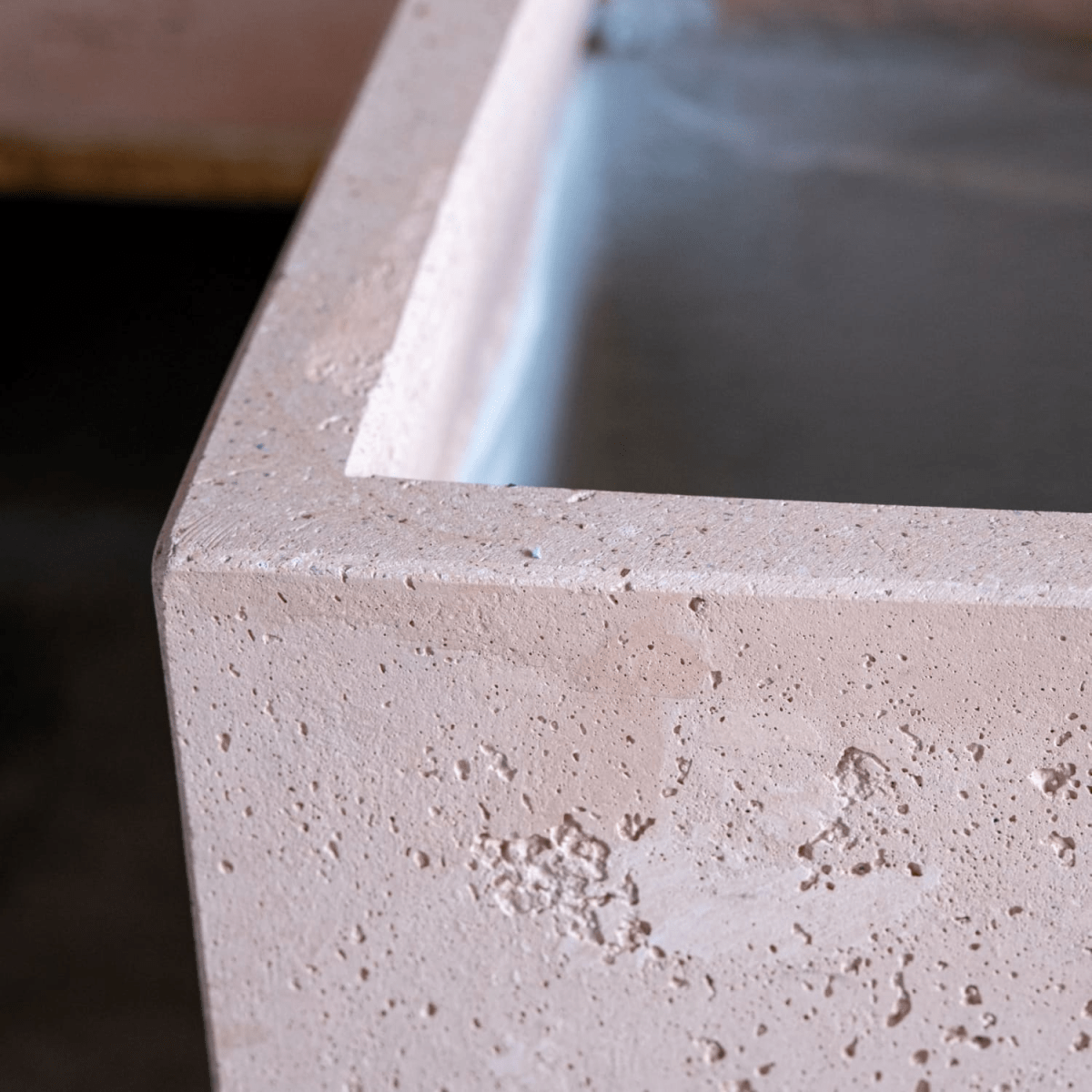 Cubrosa Blushstone 70cm Extra Large Concrete Cube Planter - 246L Statement Piece - plants - express.com