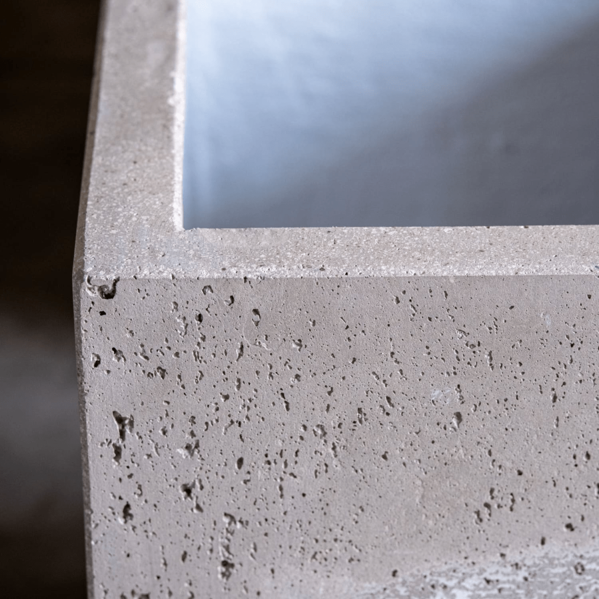 Cubrosa Truffle Planter | 55cm Heavy Duty Square Concrete Pot - 115L Capacity - plants - express.com