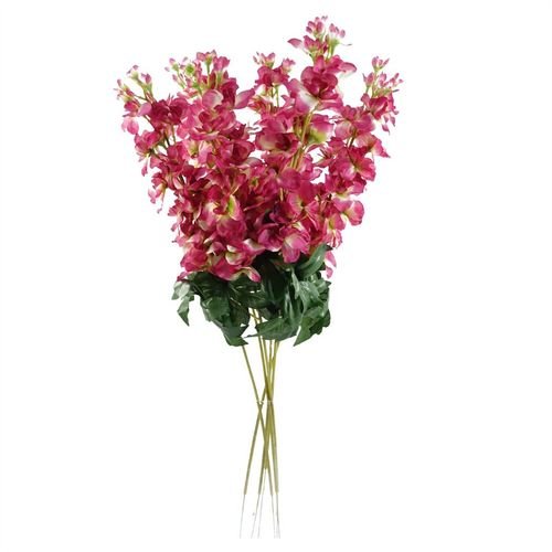 Dark Pink Delphinium Artificial Stem - Set of 6, 75cm Silk Flowers for Arrangements - plants - express.com