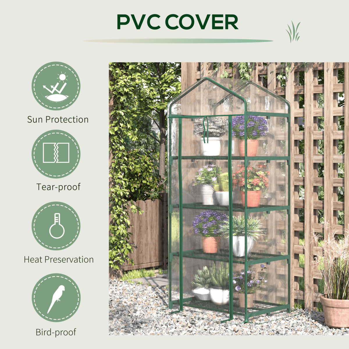 Durable Mini Greenhouse with 4 Shelves - Perfect for Hobby Gardeners! - plants - express.com