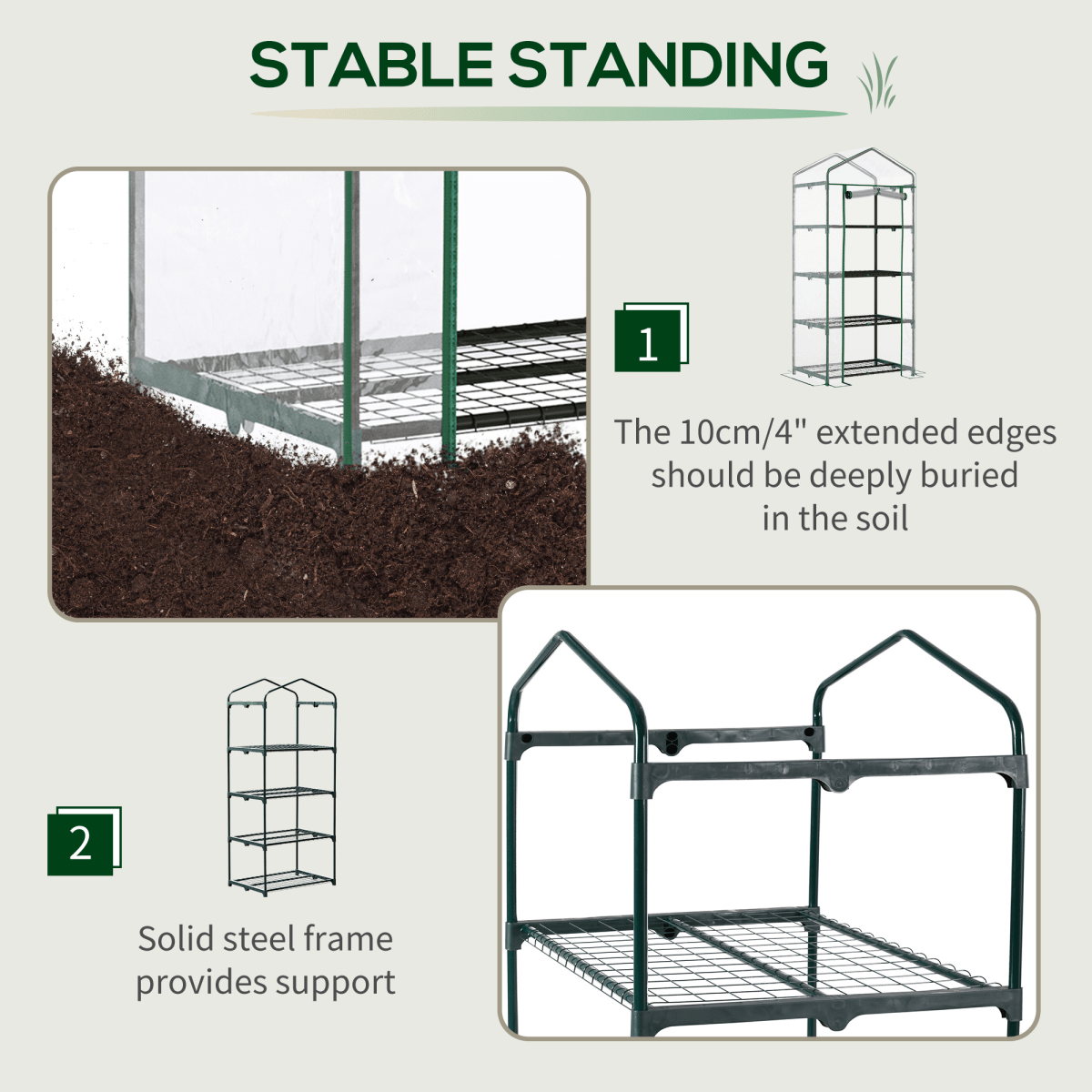 Durable Mini Greenhouse with 4 Shelves - Perfect for Hobby Gardeners! - plants - express.com