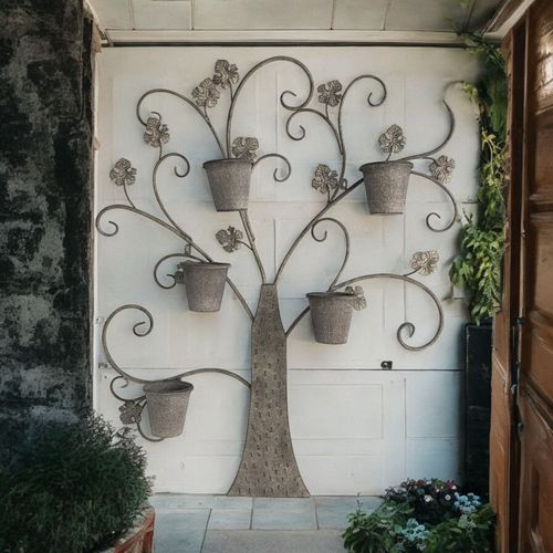 Elegant 120CM Tree of Life Metal Wall Planter - Transform Your Space! - plants - express.com