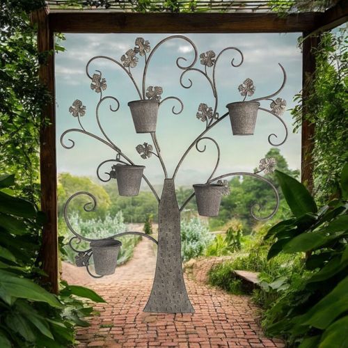 Elegant 120CM Tree of Life Metal Wall Planter - Transform Your Space! - plants - express.com