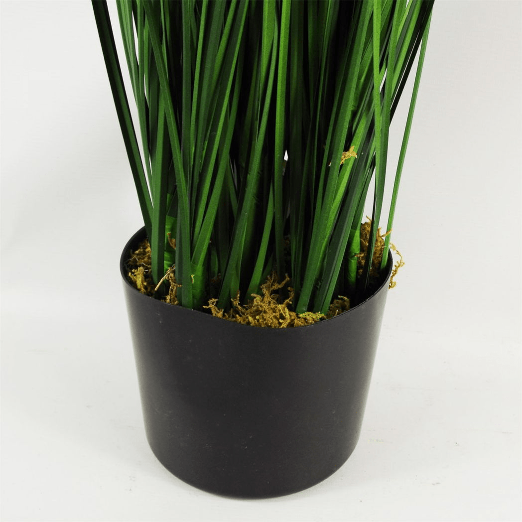 Elegant 130cm Artificial Onion Grass in Stylish Copper Metal Planter - plants - express.com