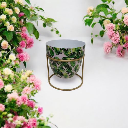 Elegant 13CM Iron Planter on Stand – Durable & Stylish Home Accent - plants - express.com