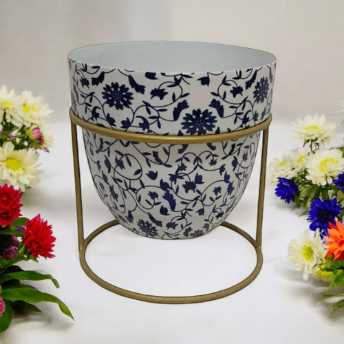 Elegant 13CM Iron Planter on Stand - Durable & Stylish Home Décor - plants - express.com