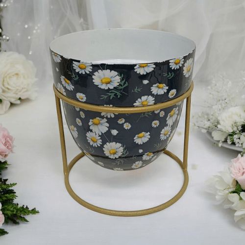 Elegant 13CM Iron Planter on Stand - Stylish and Durable Home Accent - plants - express.com