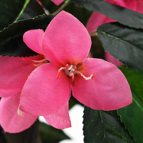 Elegant 155 cm Artificial Rhododendron Plant in Stylish Pot - Green & Pink - plants - express.com