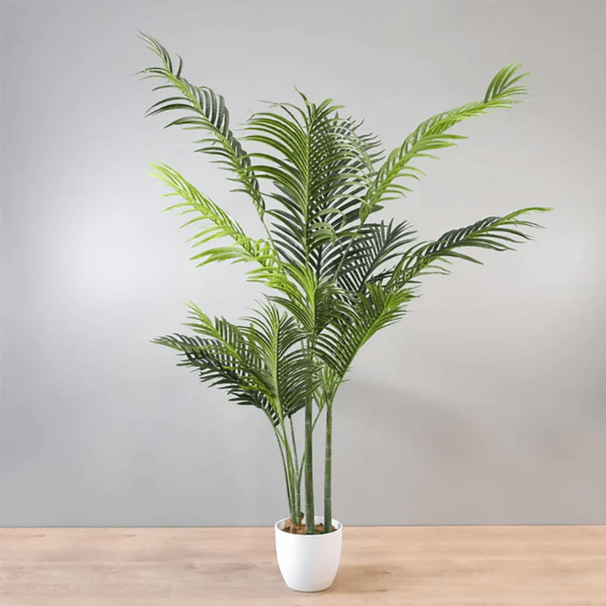 Elegant 160cm Artificial Palm Tree in Modern White Pot - No Maintenance Needed! - plants - express.com