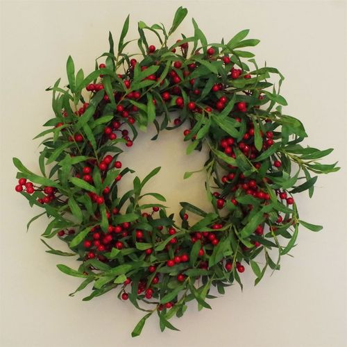Elegant 24" Luxury Mistletoe & Berry Wreath - Perfect for Holiday Décor! - plants - express.com