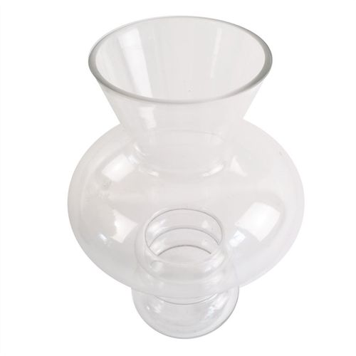 Elegant 35cm Handcrafted Bubble Clear Glass Vase for Stunning Floral Displays - plants - express.com