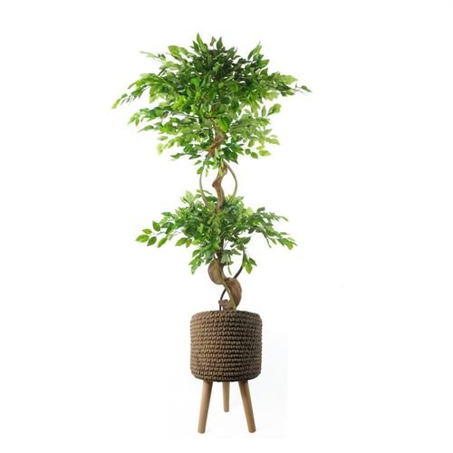 Elegant 53cm Seagrass - Style Large Fiberglass Planter - Perfect for Any Space! - plants - express.com