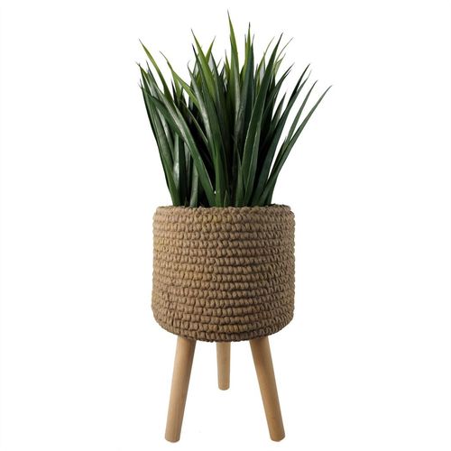 Elegant 53cm Seagrass - Style Large Fiberglass Planter - Perfect for Any Space! - plants - express.com