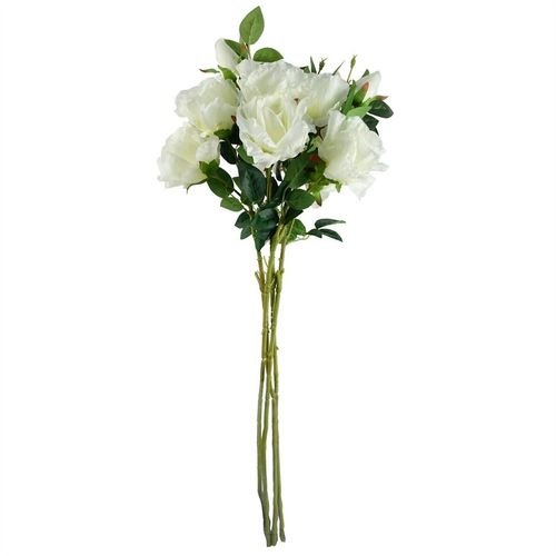 Elegant 6 - Pack 80cm Artificial White Rose Stems - Perfect for Stunning Arrangements! - plants - express.com