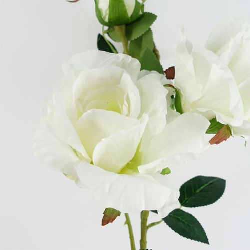 Elegant 6 - Pack 80cm Artificial White Rose Stems - Perfect for Stunning Arrangements! - plants - express.com
