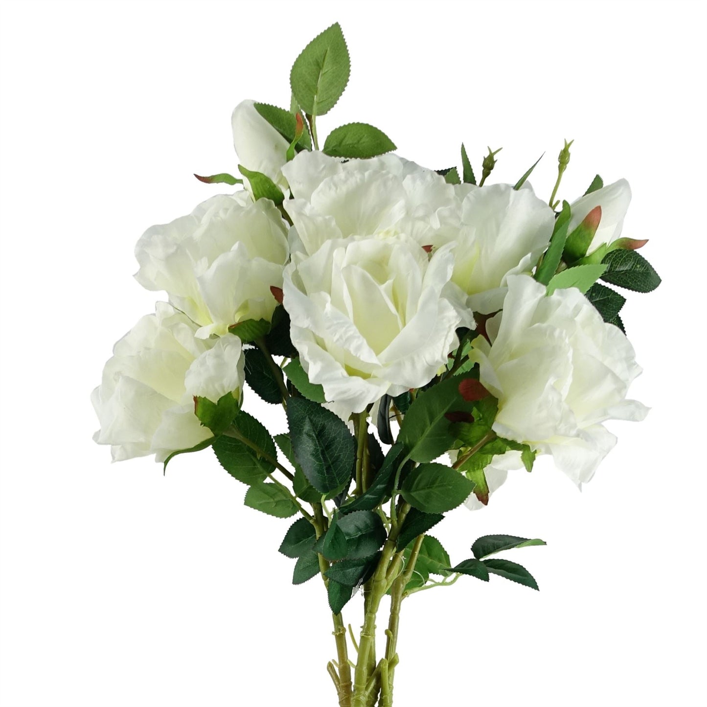 Elegant 6 - Pack 80cm Artificial White Rose Stems - Perfect for Stunning Arrangements! - plants - express.com
