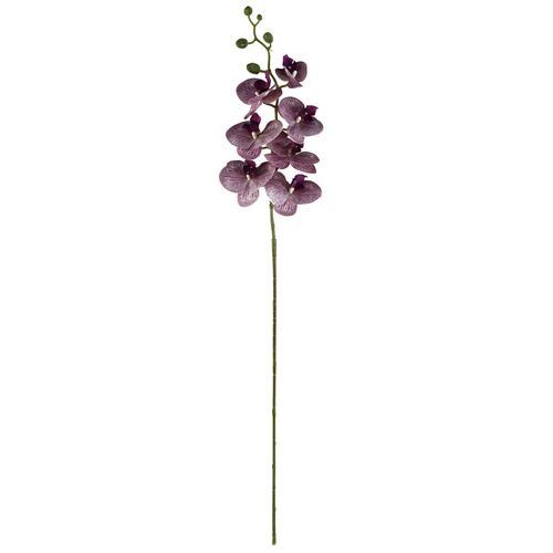 Elegant 70cm Grey Glass Vase with Artificial Orchids & Roses - Complete Set - plants - express.com