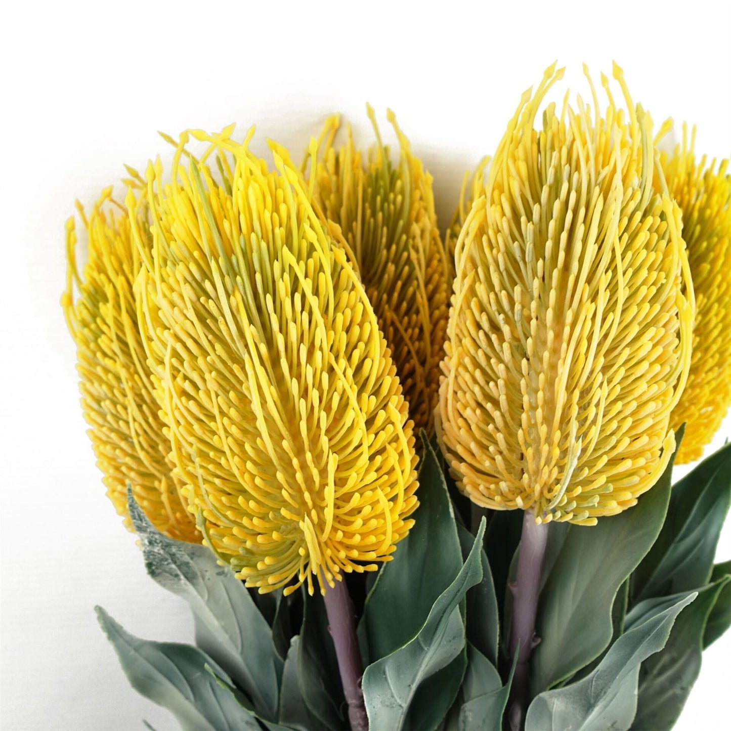 Elegant 75cm Artificial Banksia Menziesii Stem - Vibrant Yellow Floral Design - plants - express.com