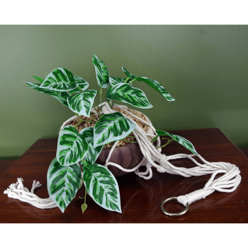 Elegant 85cm Hanging Artificial Pothos Plant with Chic Ceramic Planter - plants - express.com