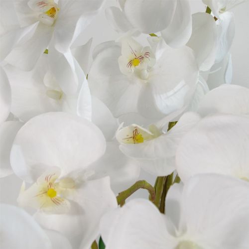 Elegant 85cm White Deluxe Artificial Bush Orchid - Perfect for Luxurious Decor - plants - express.com