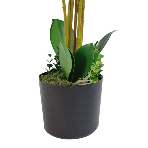 Elegant 85cm White Deluxe Artificial Bush Orchid - Perfect for Luxurious Decor - plants - express.com