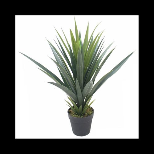 Elegant 90cm Gold Metal Planter with Lush Artificial Yukka Plant - plants - express.com