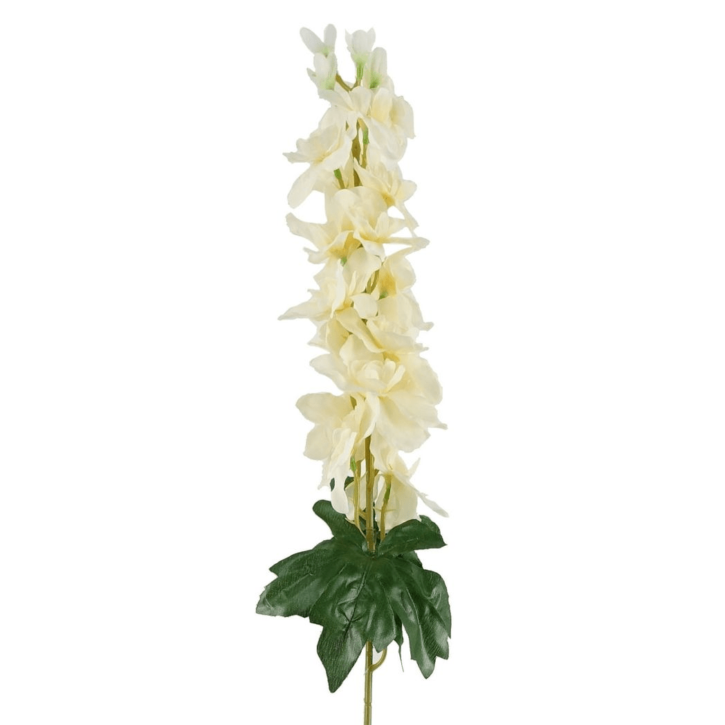 Elegant Cream Delphinium Artificial Stems - Set of 6, 75cm Each - plants - express.com
