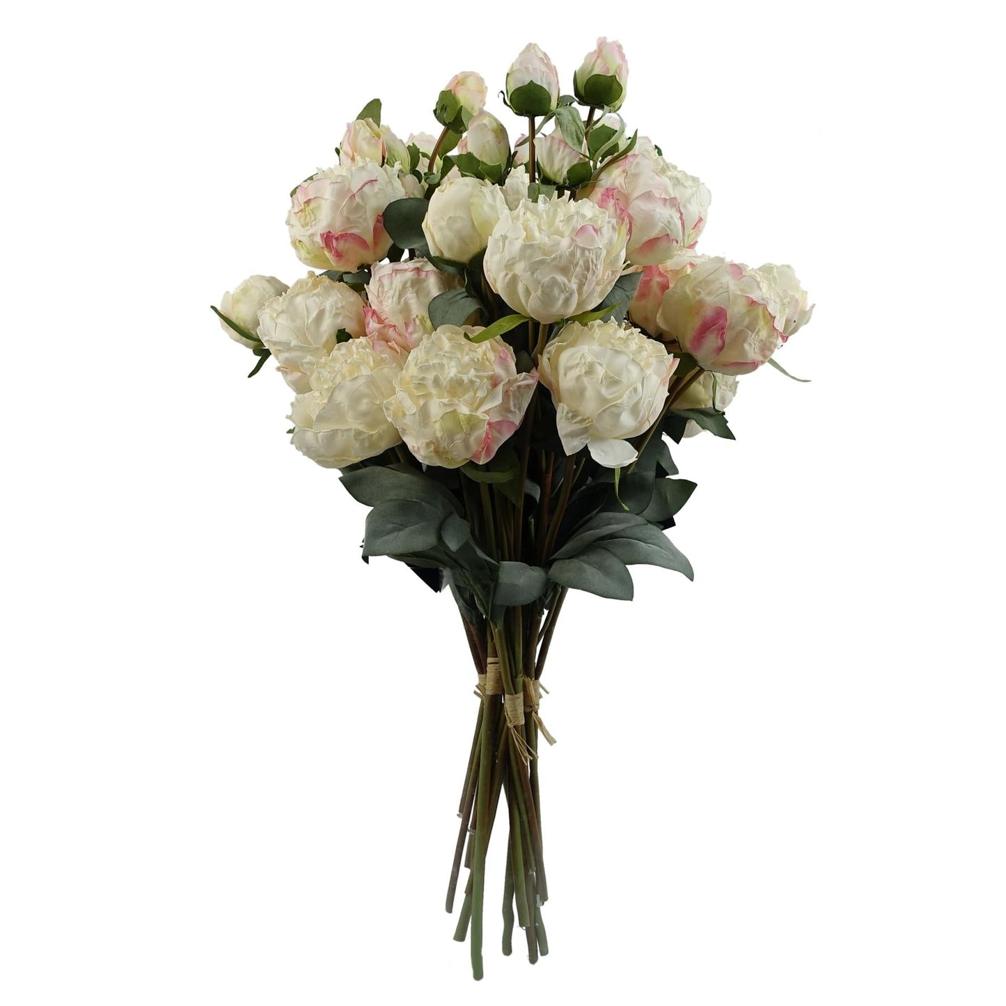 Elegant Cream Peony Artificial Flower Stems - 24 Blooms & 18 Buds Bundle - plants - express.com
