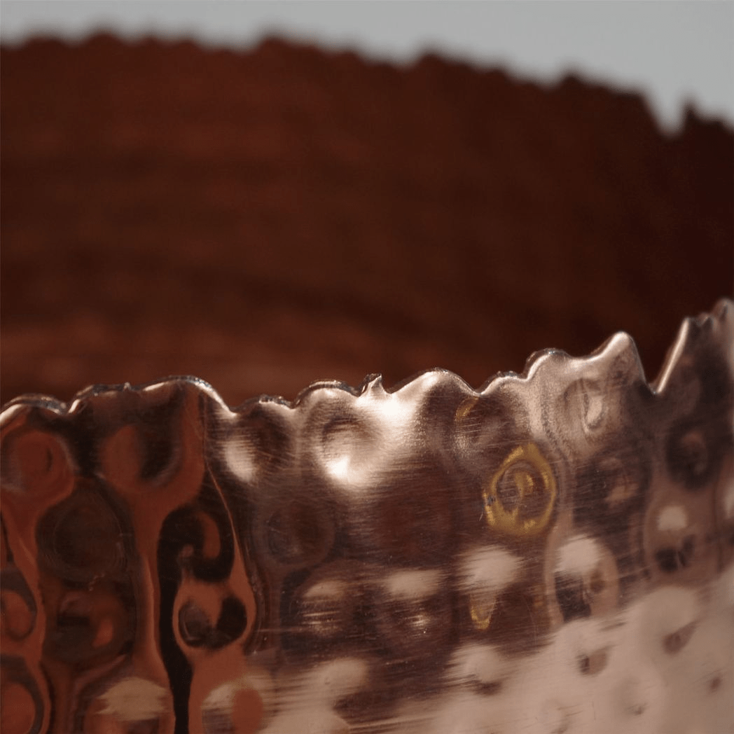 Elegant Hammered Copper Planter - Handmade Metal Beauty for Indoor Plants - plants - express.com