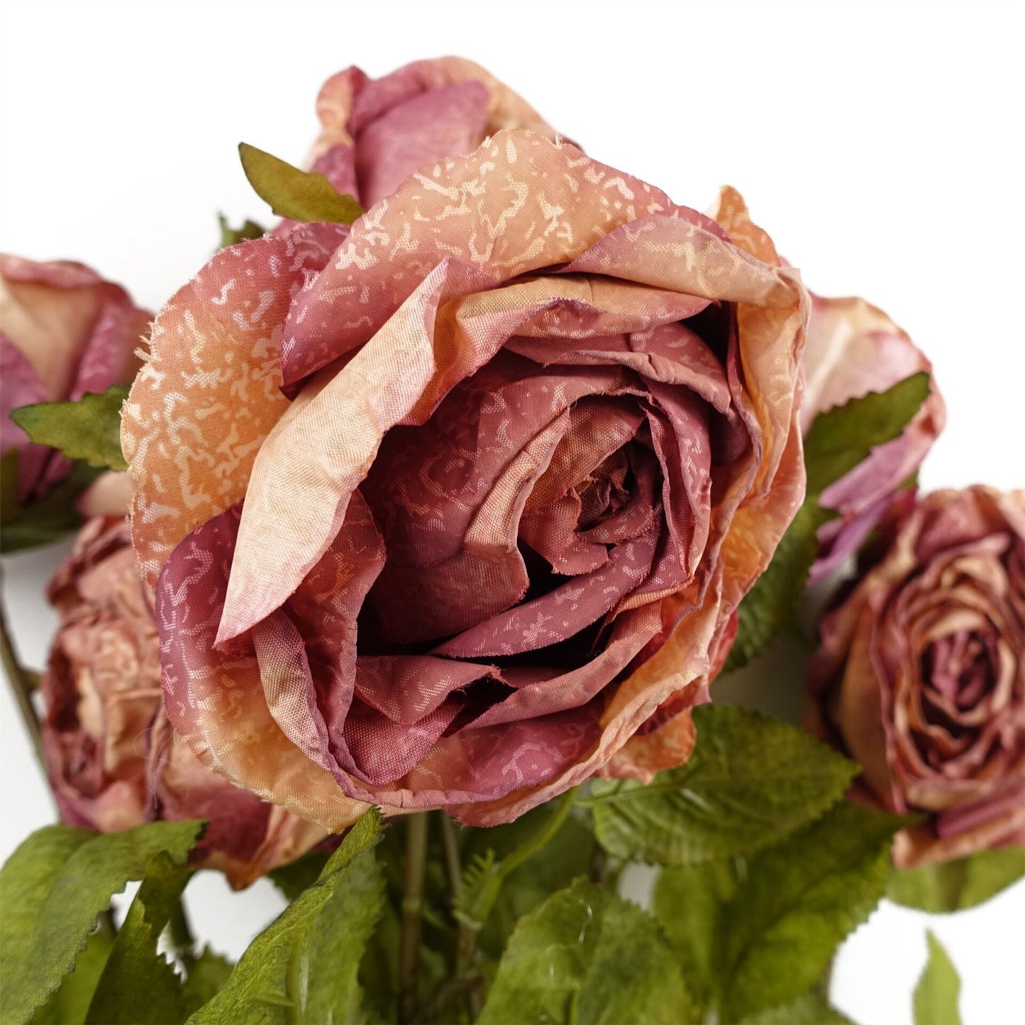 Elegant Pack of 6 Dark Pink Silk Roses - Perfect for Arrangements & Decor! - plants - express.com