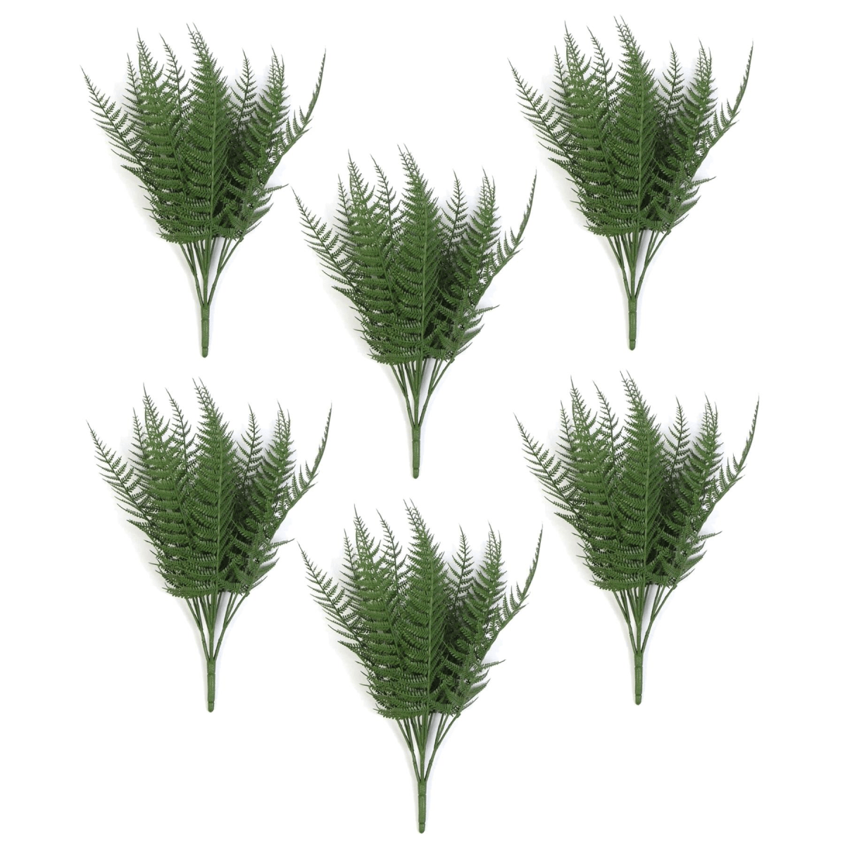 Fire - Resistant Artificial Fern Stems - Pack of 6, 35cm Lush Greenery - plants - express.com