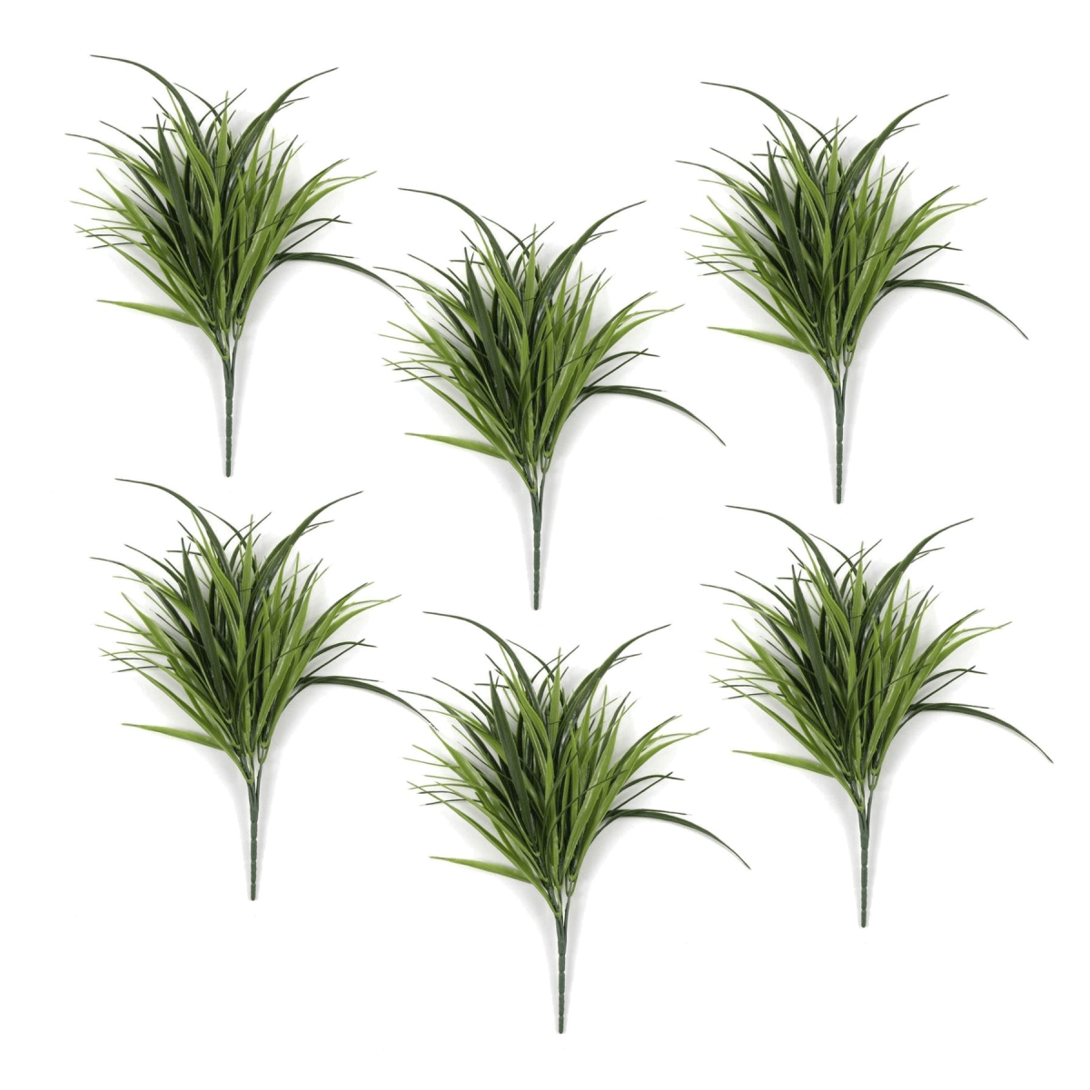 Fire - Resistant Artificial Grass Stems - Pack of 6, 30cm Vibrant Greenery - plants - express.com