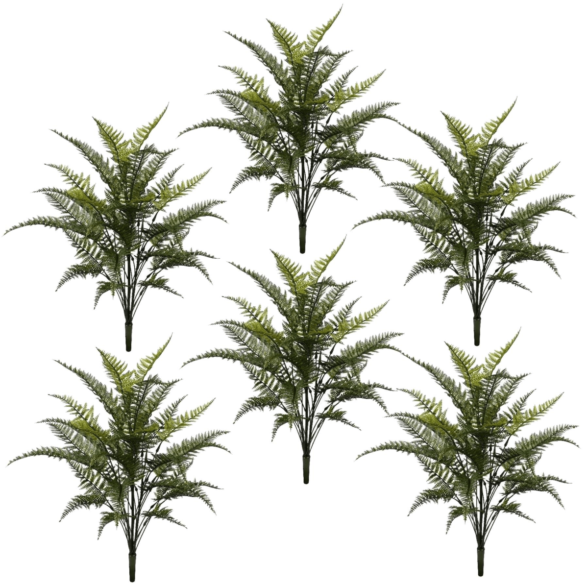 Fire Retardant Artificial Fern Branches - Set of 6, 78cm Indoor/Outdoor Foliage - plants - express.com