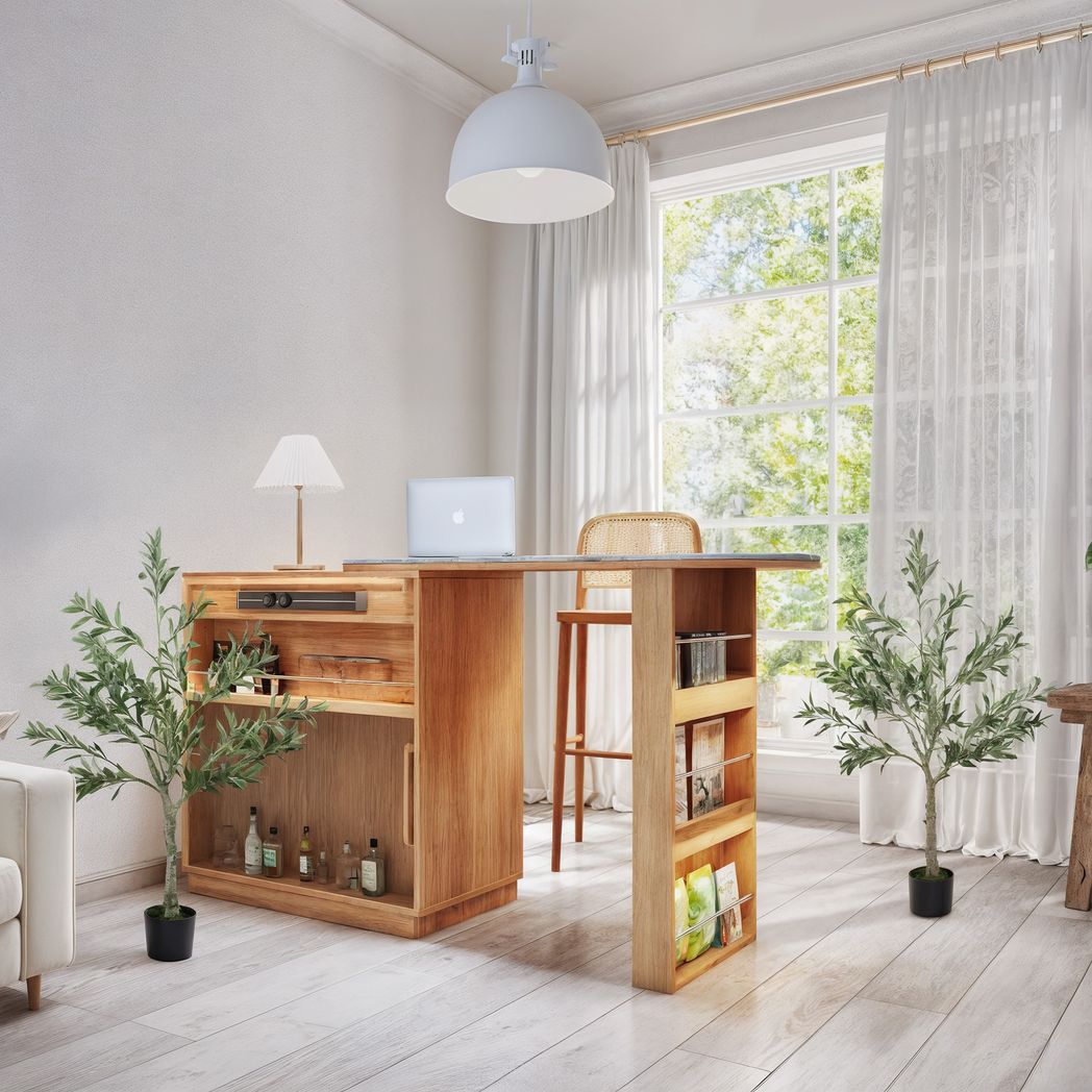 HOMCOM 2 - Pack Indoor Silk Olive Trees, Faux Potted, 120cm - plants - express.com