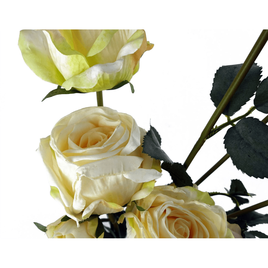 Luxurious 60cm Cream Rose Artificial Spray - 4 Flowers & 3 Buds for Stunning Arrangements - plants - express.com