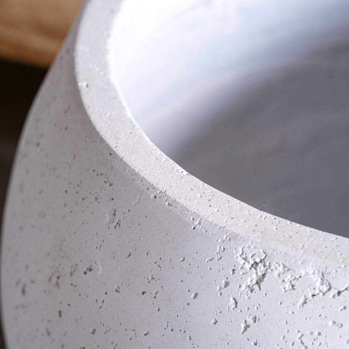 Orbello XXL White Mist Cement Sphere Planter - 110cm Elegance for Bold Landscapes - plants - express.com