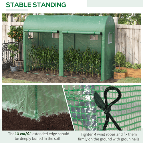 Outsunny 10ft Greenhouse with Double Doors & Windows - Ideal for Year - Round Gardening - plants - express.com